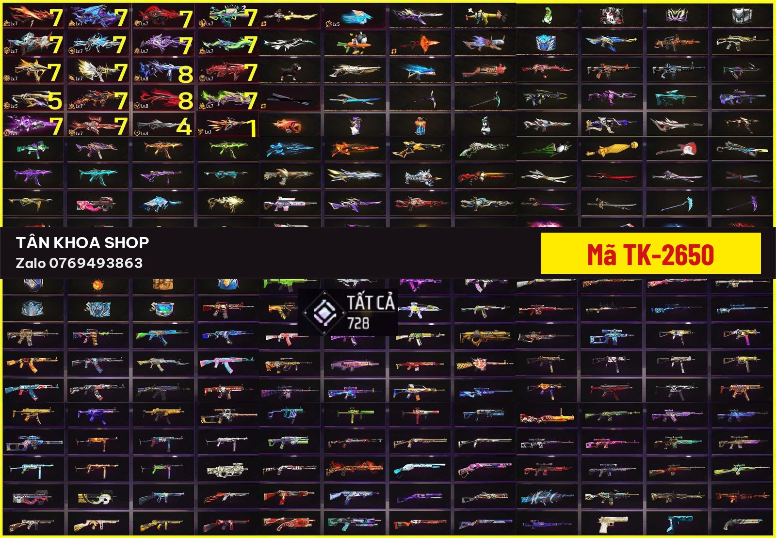 19 CÂY NÂNG CẤP, 2 CÂY 8, 15 CAY 7, 1 CAY 5, 1 CÂY 4 TVC 2